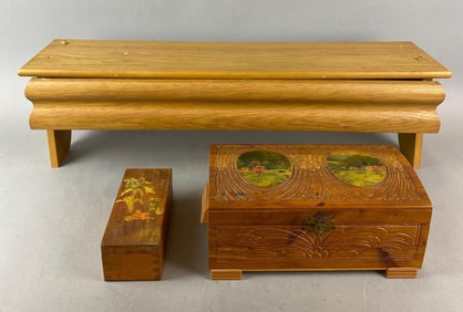 Group of 2 Vintage Trinket Boxes and More