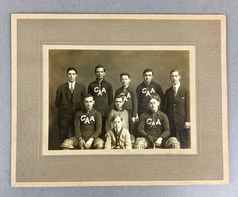 Antique 1910 Lacrosse Team Photograph