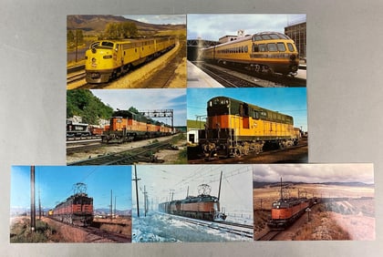 Group of 7 Milwaukee Railroad Postcards
