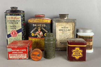 Group of Vintage Advertising Tins