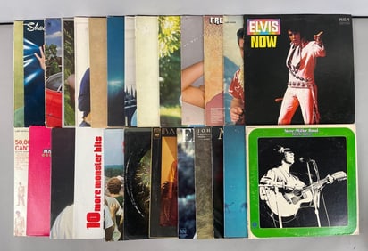 Group of Classic Rock Vinyl Records