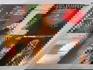 Group of Neil Diamond Vinyl Records and More