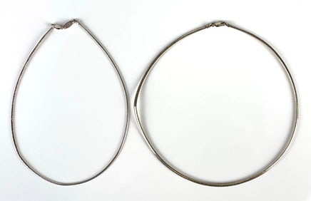 Group of 2 Sterling Silver Link Necklaces