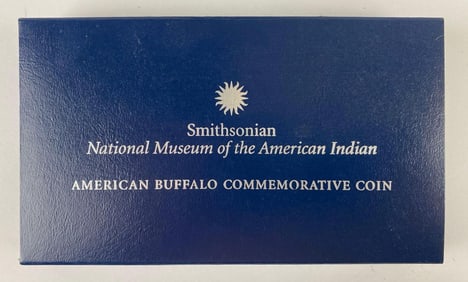 2001 US Mint Smithsonian American Buffalo 26.73 G 90% Fine Silver Commemorative Coin