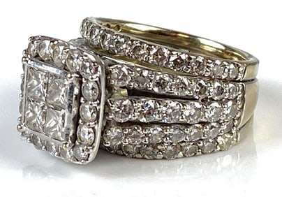 14K White Gold Diamond Bridal Ring