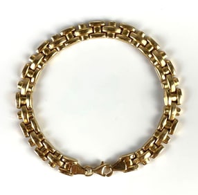 10K Gold Panther Link Bracelet