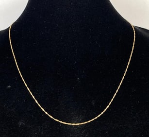 14KnGold Twisted Chain Necklace