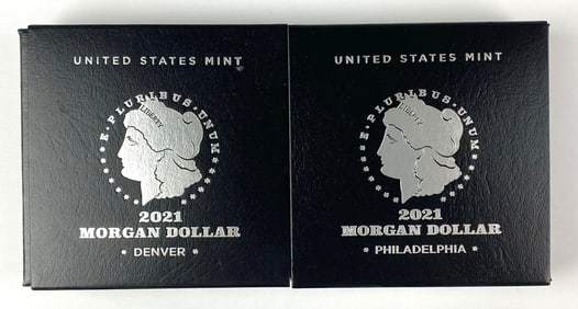Group of 2 2021 US Mint Morgan Silver 1 oz .999 Fine Silver