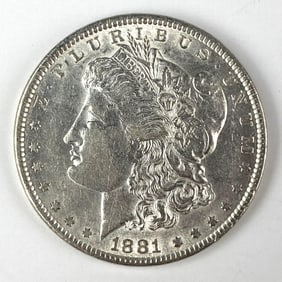 1881 US Morgan Silver Dollar Coin