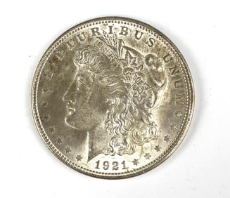 1921 US Morgan Silver Dollar Coin