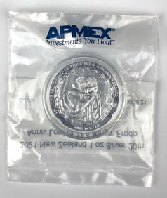 2021 New Zealand $1 20th Anniversary Lord of the Rings Frodo 1 oz .999 Silver Coin