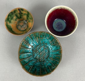 Group of 3 Art Pottery Small Bowls