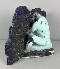 Brutalist Resin Sculpture of Man with Head in a Wall