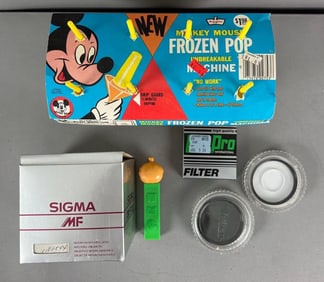 Group of Toys and Camera items