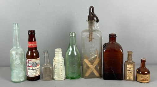 Group of Antique Glass Bottles