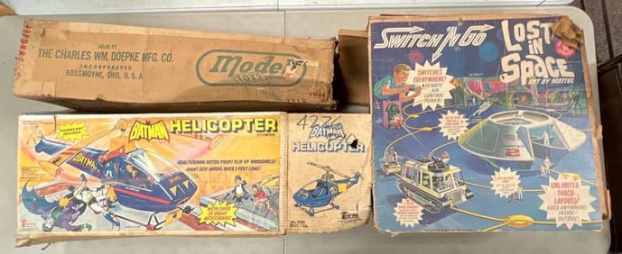Group of 3 Empty Vintage Toy Boxes
