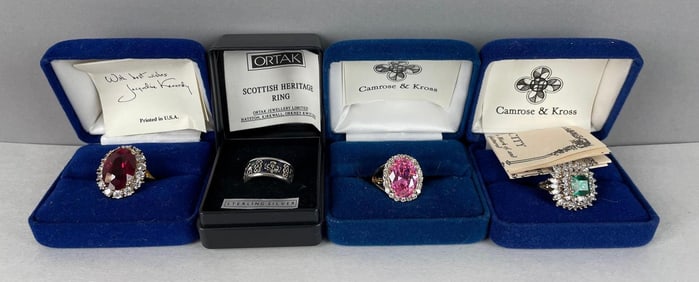 Group of Sterling Silver and CZ Rings