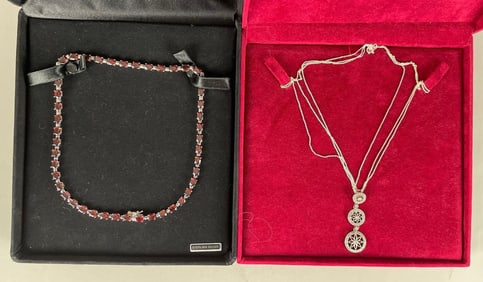 Group of 2 Sterling Silver Necklaces