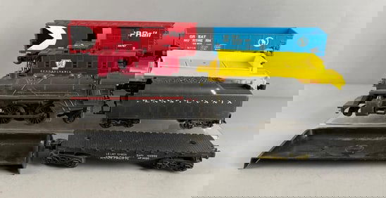 Group of O Scale Train Cars