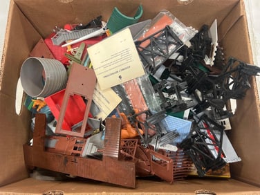 Large Group of Plasticville and Model Train Accessories