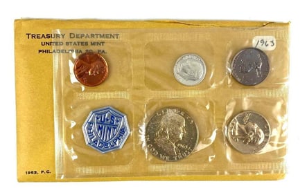 1963 US Mint Philadelphia Coin Proof Set