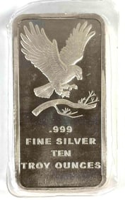 SilverTowne Landing Eagle 10oz .999 Fine Silver Ingot/Bar