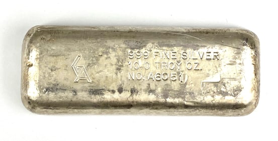 Golden Analytical 10 oz .999 Fine Silver Ingot/ Bar