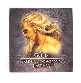 Germania Mint 2024 Gods Baldur 2 oz AG 999.9 Cast Bar