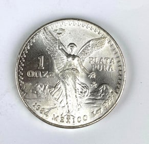 1984 Mexico Libertad 1 Onza 1 oz .999 Fine Silver Round