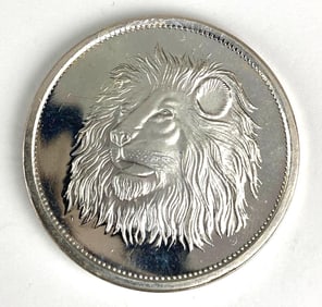 Vintage Lion 1 oz .999 Fine Silver Round
