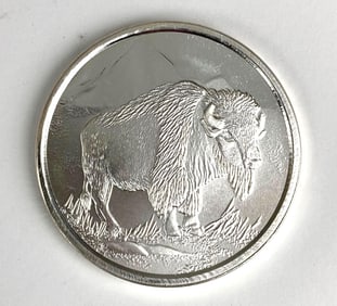 Vintage Buffalo 1 oz .999 Fine Silver Round