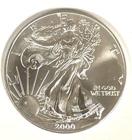 2000 US Mint Silver American Eagle .999 Fine Silver 1 oz