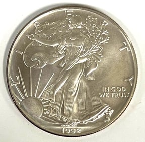 1992 US Mint Silver American Eagle .999 Fine Silver 1 oz