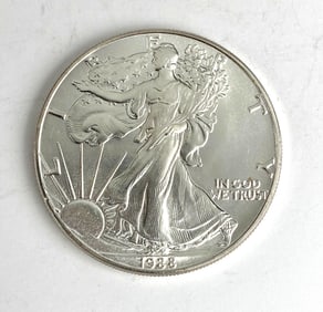 1988 US Mint American Silver Eagle 1 oz .999 Fine Silver