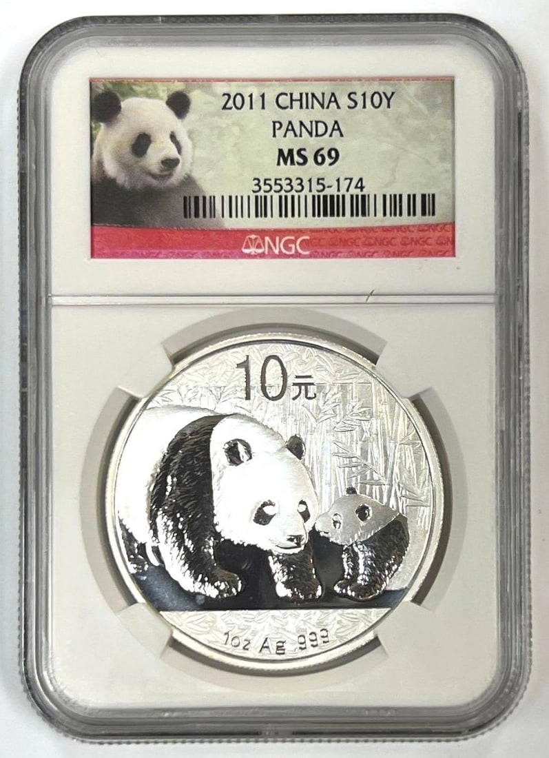 2011 China Silver Panda NGC MS69 1 oz .999 Fine Silver Round (1 of 2)