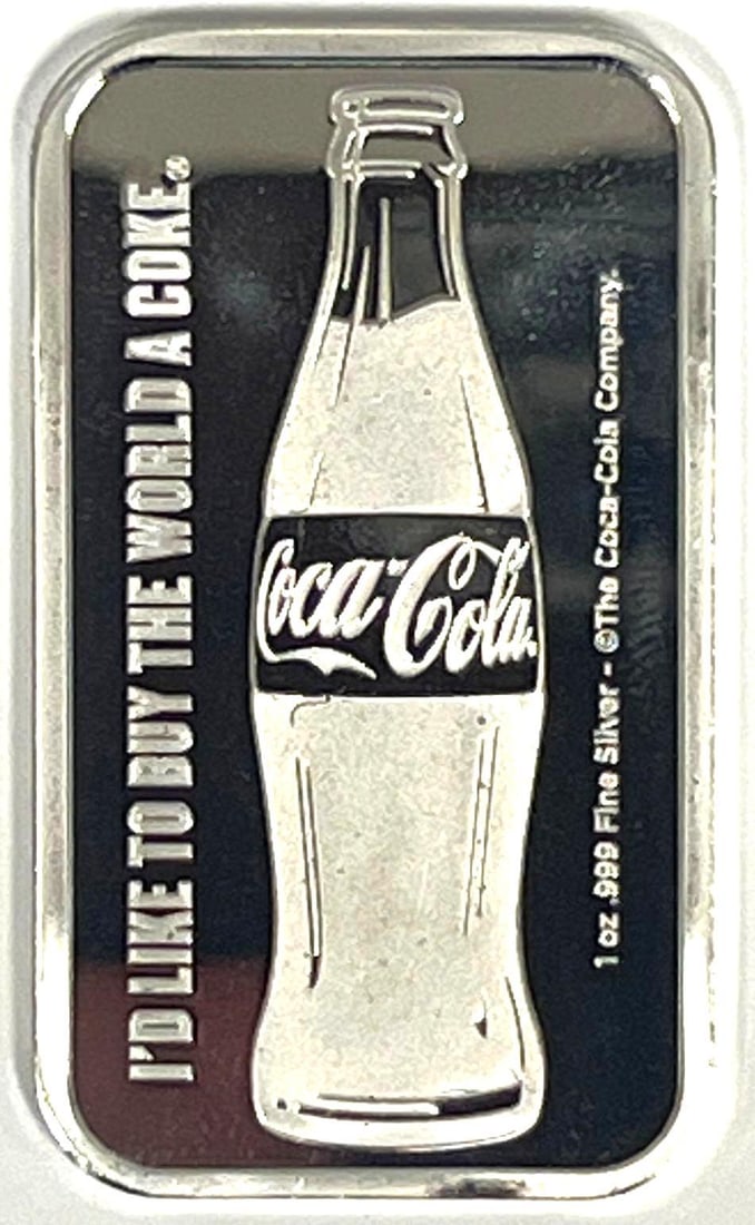 Coca Cola 1 oz .999 Fine Bar: Coca Cola 1 oz .999 Fine Bar