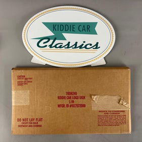 Kiddie Car Classics Embossed Metal Advertising Sign