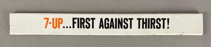 7UP First Against Thirst Metal Advertising Door Push