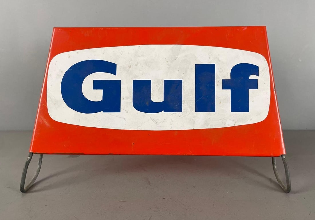 Vintage Gulf Oil Metal Advertising Display Sign (1 of 3)