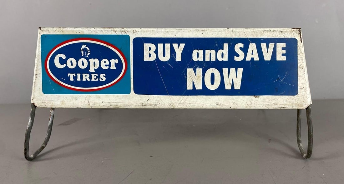Vintage Cooper Tires Metal Advertising Display Sign (1 of 3)