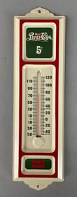 Pepsi-Cola Metal Advertising Thermometer