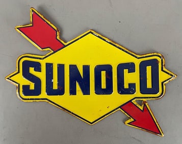 Modern Reproduction Sunoco Metal Advertising Sign