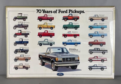 1987 70 Years of Ford Pickups Advertising Poster