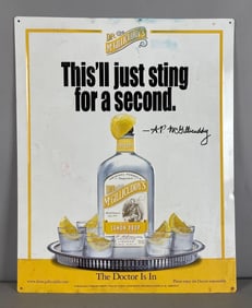 Dr. McGillicuddys Lemon Drop Schnapps Metal Advertising Sign