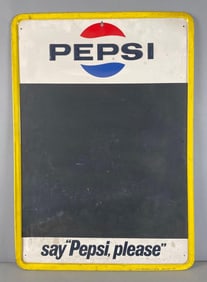 1969 Pepsi Chalkboard Metal Advertising Sign