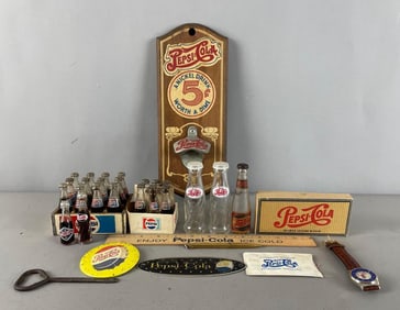 Group of Pepsi-Cola Advertising Items