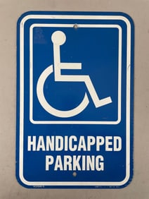 Handicapped Parking Metal Sign