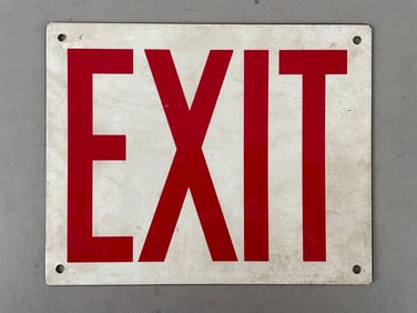 Vintage Metal Exit Sign