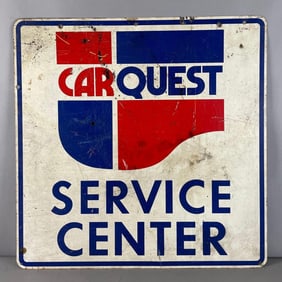 Carquest Service Center Double-Sided Metal Advertising Sign