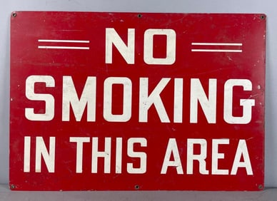 No Smoking in this Area Metal Sign